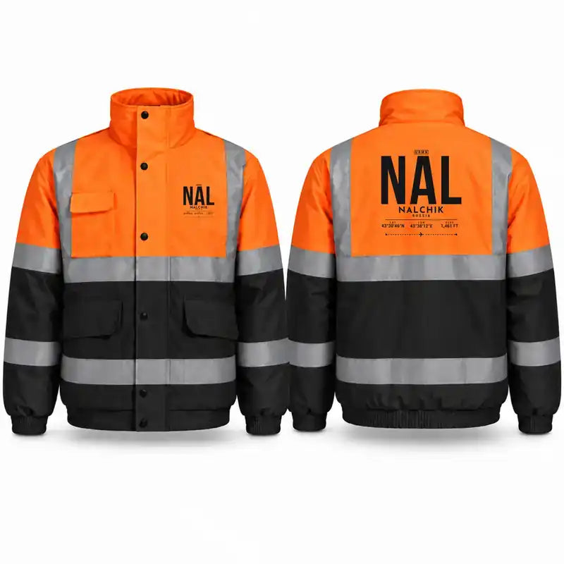 Nalchik Airport (NAL) Reflective Winter Jackets - Tag - Orange & Navy