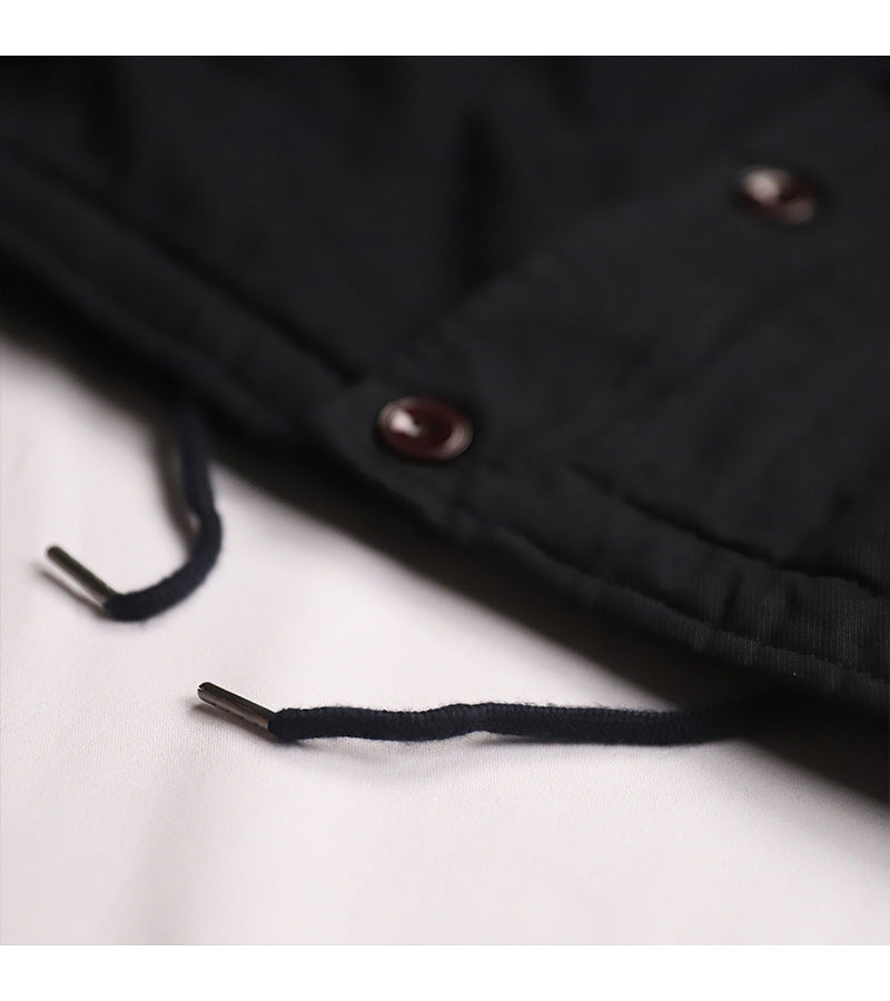 Navy N-1 Retro Deck Jacket With Plush Lamb Wool - view 14