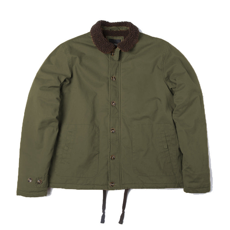 Navy N-1 Retro Deck Thickening Jacket - view 4