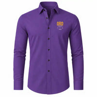 Thumbnail for Chicago O'Hare International Airport (ORD) Shirts - Long Sleeve Shirt - Tag Custom - Purple + NAME