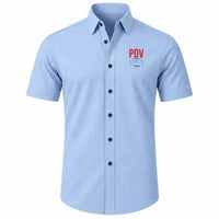 Thumbnail for Plovdiv Airport (PDV) Shirts - Short Sleeve Shirt - Tag Custom - Light Blue + NAME