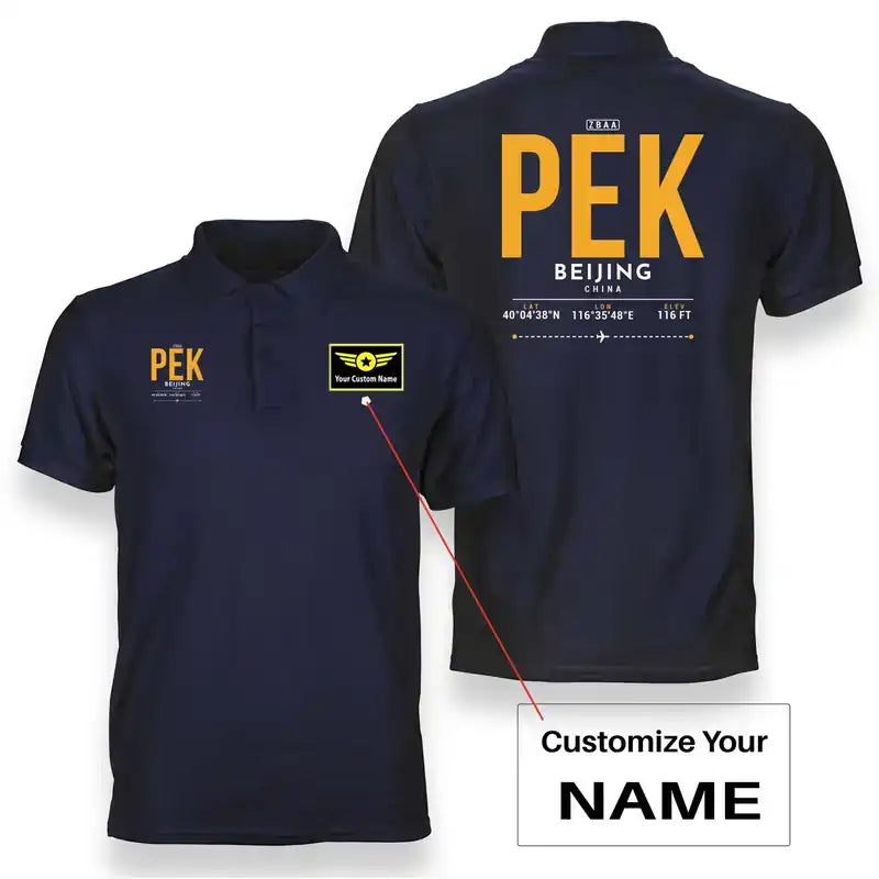 PEK - Tag - Double-Side Polo - Navy Blue + Name