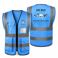 Thumbnail for Percepto Air Max aviation design on blue high-visibility reflective vest