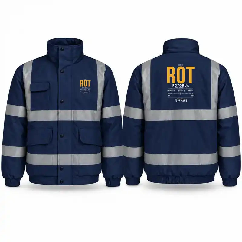 ROT - Tag Custom - Reflective Winter Jacket - Navy Blue