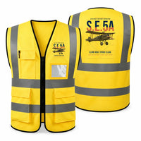 Thumbnail for Royal Aircraft Factory S.E.5a aviation design on yellow high-visibility reflective vest