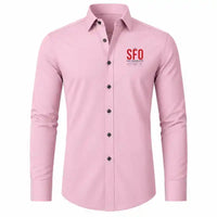 Thumbnail for San Francisco International Airport (SFO) Shirts - Long Sleeve Shirt - Tag - Pink