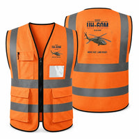 Thumbnail for Sikorsky UH-60M Black Hawk aviation design on orange high-visibility reflective vest