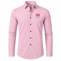 Thumbnail for Thessaloniki Airport “Makedonia” (SKG) Shirts - Long Sleeve Shirt - Tag Custom - Pink + NAME