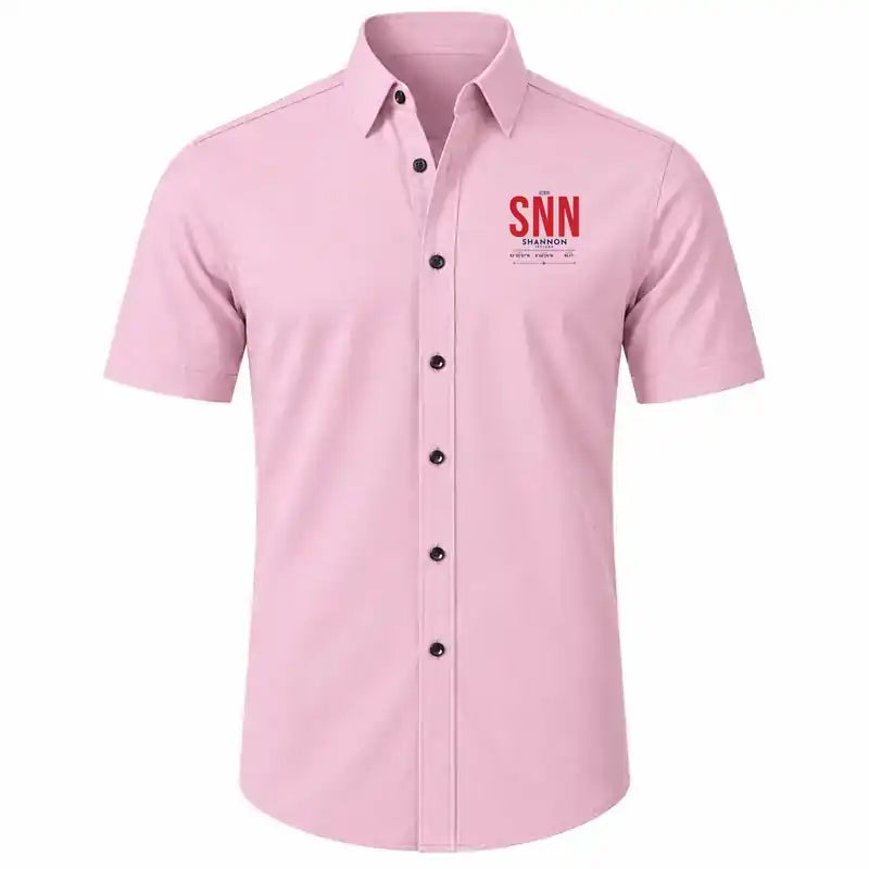 Shannon Airport (SNN) Shirts - Short Sleeve Shirt - Tag - Pink