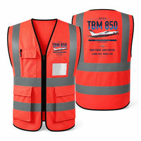 Thumbnail for Socata TBM 850 aviation design on red high-visibility reflective vest