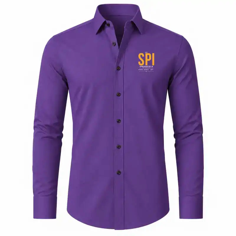 Springfield Abraham Lincoln Capital Airport (SPI) Shirts - Long Sleeve Shirt - Tag - Purple