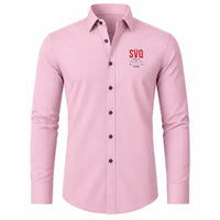 Thumbnail for Seville Airport (SVQ) Shirts - Long Sleeve Shirt - Tag Custom - Pink + NAME