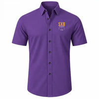 Thumbnail for Strasbourg Airport (SXB) Shirts - Short Sleeve Shirt - Tag Custom - Purple + NAME