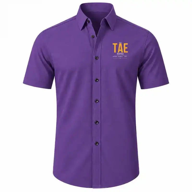 Daegu International Airport (TAE) Shirts - Short Sleeve Shirt - Tag - Purple