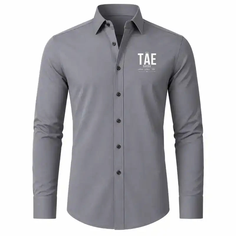 Daegu International Airport (TAE) Shirts - Long Sleeve Shirt - Tag - Gray