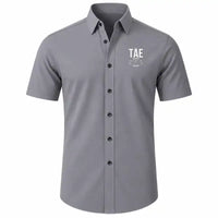 Thumbnail for Daegu International Airport (TAE) Shirts - Short Sleeve Shirt - Tag Custom - Gray + NAME