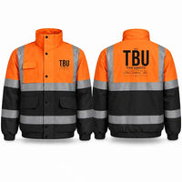 Thumbnail for Fuaʻamotu International Airport (TBU) Reflective Winter Jackets - Tag - Orange & Navy