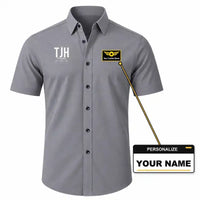 Thumbnail for Tajima Airport (TJH) Shirts - Short Sleeve Shirt - Tag - Gray + NAME