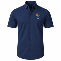 Thumbnail for Turku Airport (TKU) Shirts - Short Sleeve Shirt - Tag Custom - Dark Blue + NAME