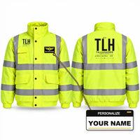Thumbnail for TLH - Tag - Reflective Winter Jacket - Fluorescent Yellow + Name