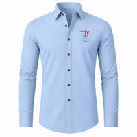 Thumbnail for Toyama Airport (TOY) Shirts - Long Sleeve Shirt - Tag Custom - Light Blue + NAME