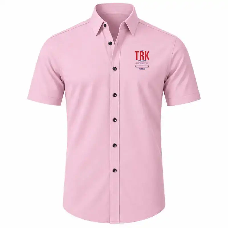 Juwata International Airport (TRK) Shirts - Short Sleeve Shirt - Tag Custom - Pink + NAME