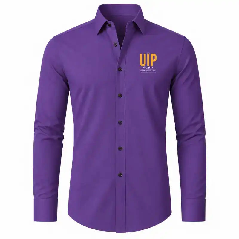 Quimper–Cornouaille Airport (UIP) Shirts - Long Sleeve Shirt - Tag - Purple