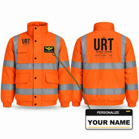 Thumbnail for URT - Tag - Reflective Winter Jacket - Orange + Name