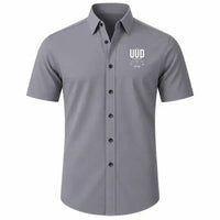 Thumbnail for Ulan-Ude Baikal International Airport (UUD) Shirts - Short Sleeve Shirt - Tag Custom - Gray + NAME