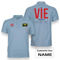 Thumbnail for VIE - Tag - Double-Side Polo - Light Blue + Name