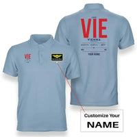 Thumbnail for VIE - Tag Custom - Double-Side Polo - Light Blue + Name