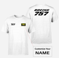 Thumbnail for Boeing 757 & Text Designed Double-Side T-Shirts