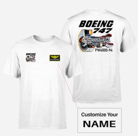 Thumbnail for Boeing 747 & PW4000-94 Engine Designed Double-Side T-Shirts