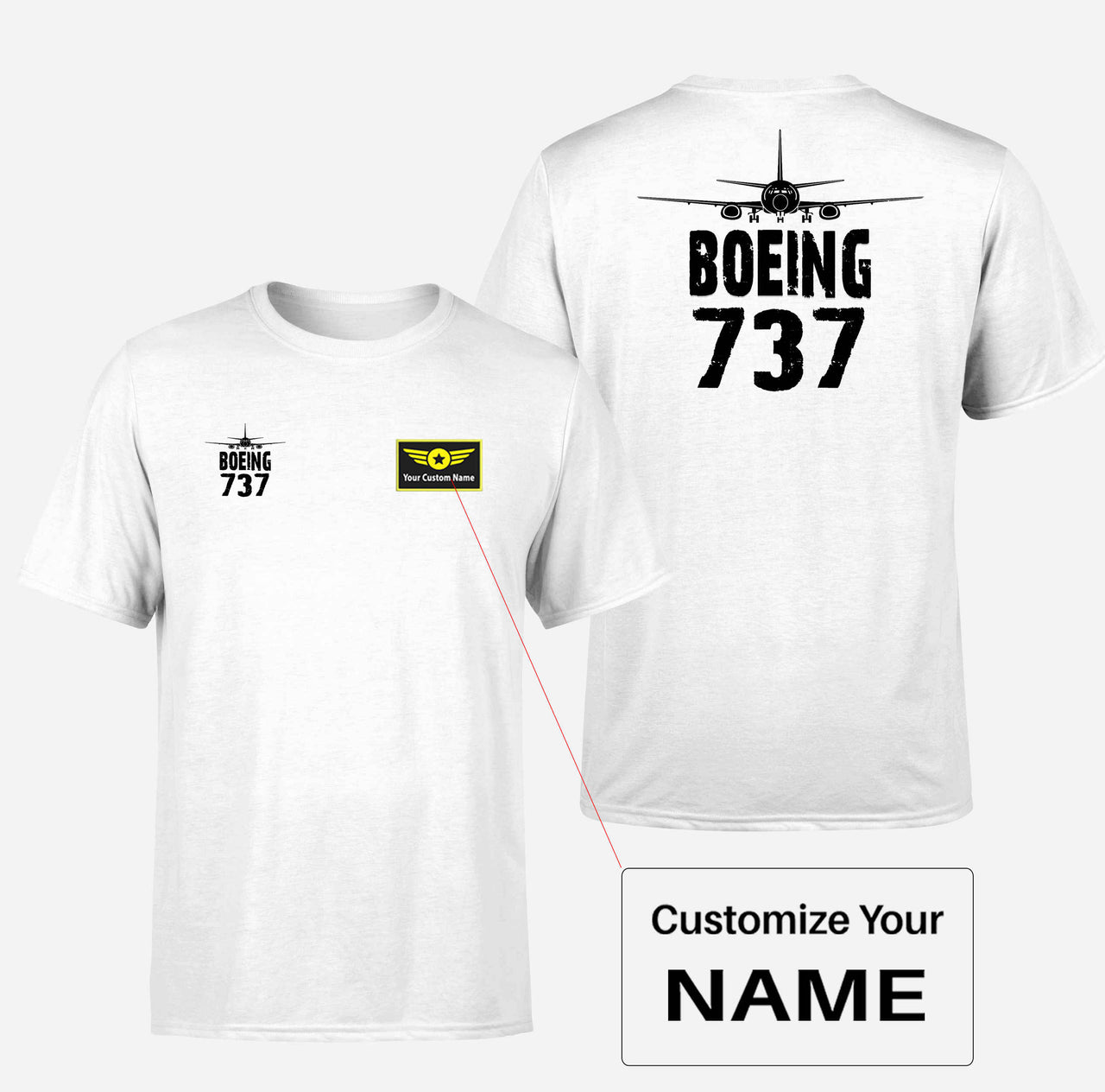 Boeing 737 & Plane Designed Double-Side T-Shirts