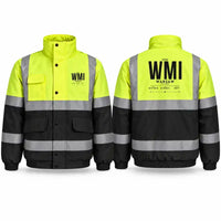 Thumbnail for Warsaw Modlin Airport (WMI) Reflective Winter Jackets - Tag - Fluorescent Yellow & Navy