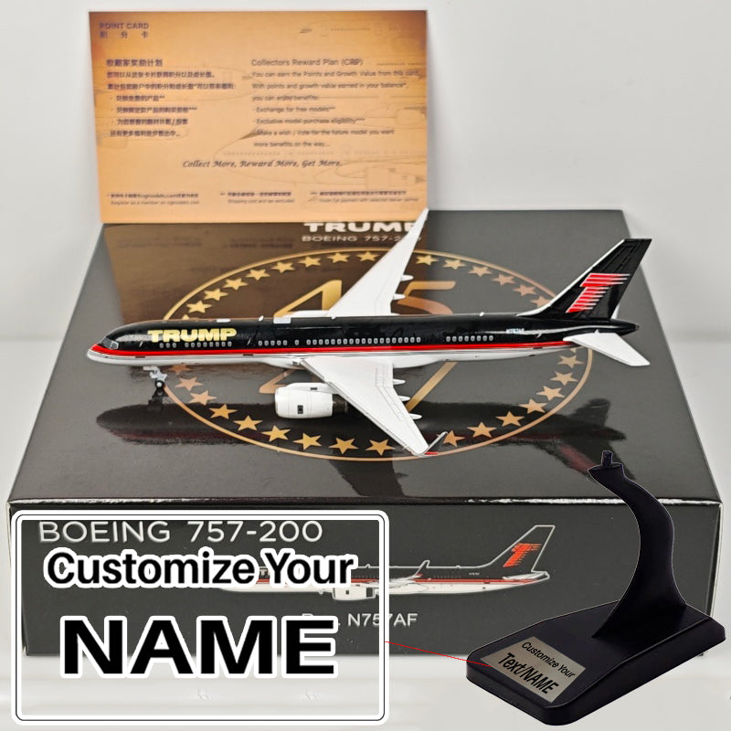 Trump Boeing B757-200 N757AF Airplane Model (1:400 Scale)