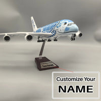 Thumbnail for Air Japan ANA Blue Sea Turtle Airbus A380 Airplane Model (1/160 Scale)