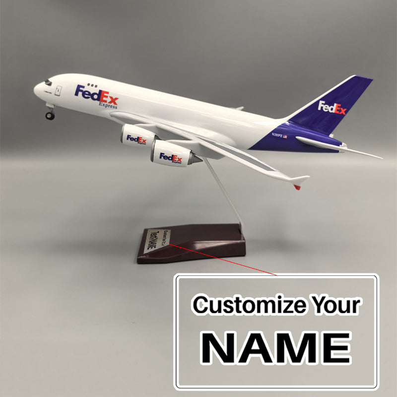 FedEx Cargo Aircraft Airlines Airbus A380 Airplane Model (1/160 Scale)
