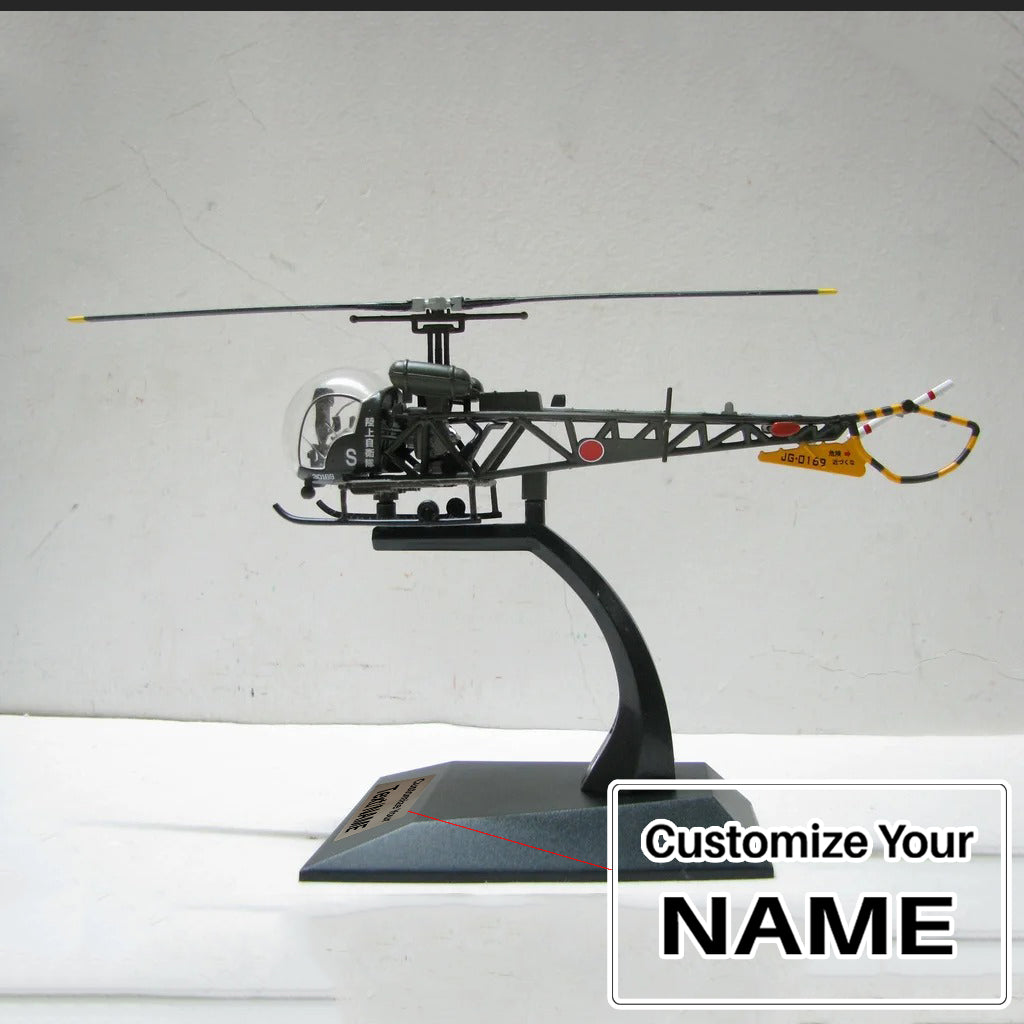 Diecast 1:72 Scale IXO H-13H SIOUX Alloy Helicopter Diecast Toy Model Fighter Military Flying