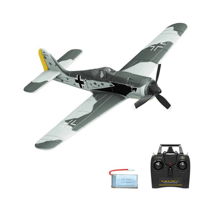 Side view of Fw190 4CH RC Fighter PNP (761-17) aviation RC model in durable ABS plastic with electronics.