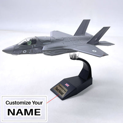 Side view of 1/72 Scale British Air Force F-35B Fighter - Diecast Alloy Finished Simulation Model aviation military aircraft.