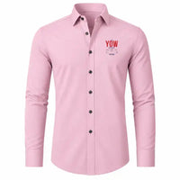Thumbnail for Ottawa Macdonald-Cartier International Airport (YOW) Shirts - Long Sleeve Shirt - Tag Custom - Pink + NAME