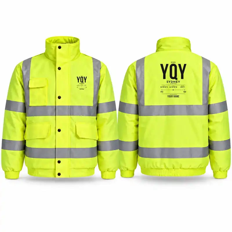 YQY - Tag Custom - Reflective Winter Jacket - Fluorescent Yellow