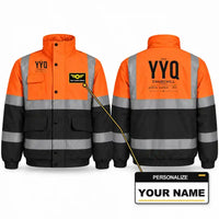 Thumbnail for YYQ - Tag - Reflective Winter Jacket - Orange & Navy + Name