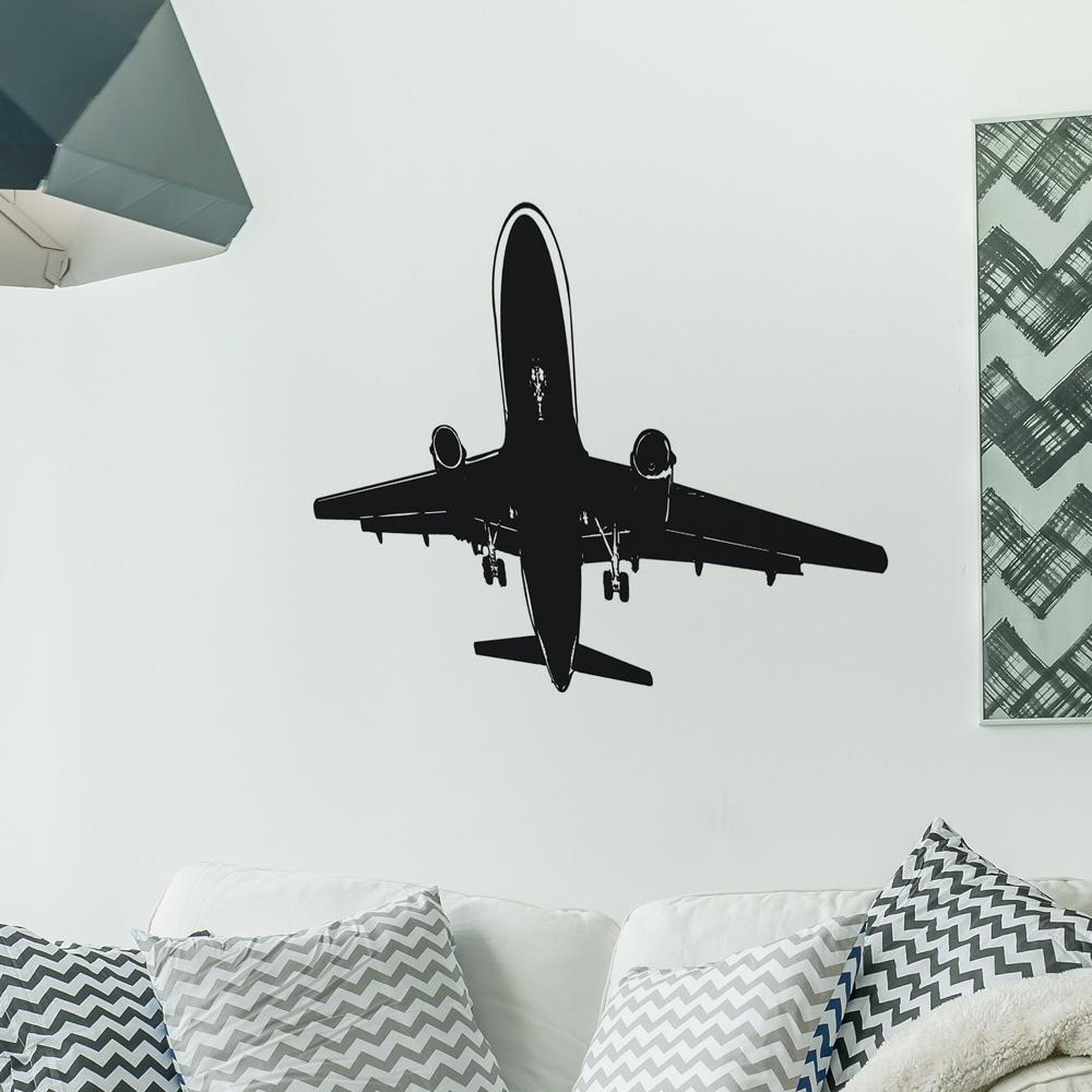 Climbing Passanger Jet Designed Wall Sticker Aviation Shop 