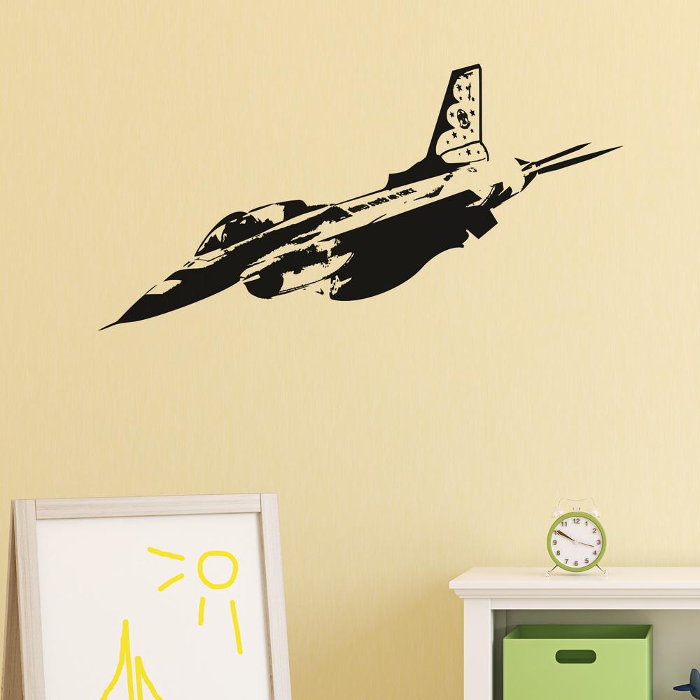 Amazing Fighting Falcon F16 Designed Wall Sticker Aviation Shop 
