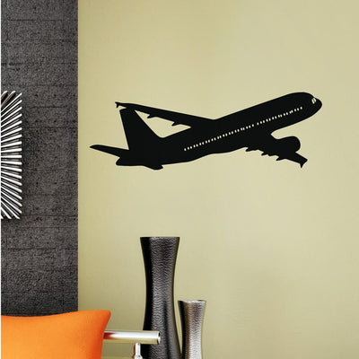 Cruising Airbus A320 aviation themed wall sticker, weather-resistant vinyl.