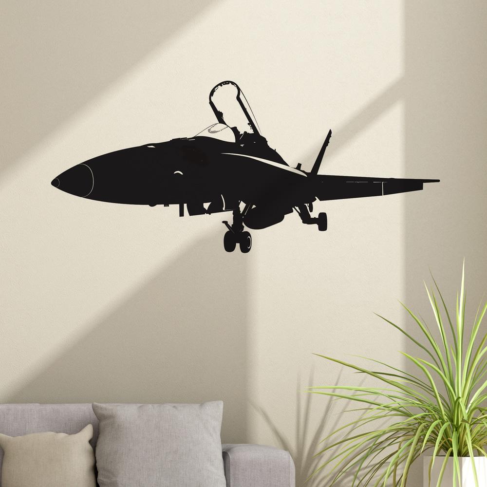 Jet Aircraft Ready to Fly Designed Wall Sticker Aviation Shop 