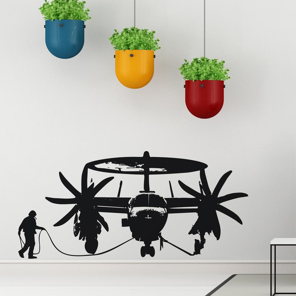 Military Turboprop Designed Wall Sticker Aviation Shop 