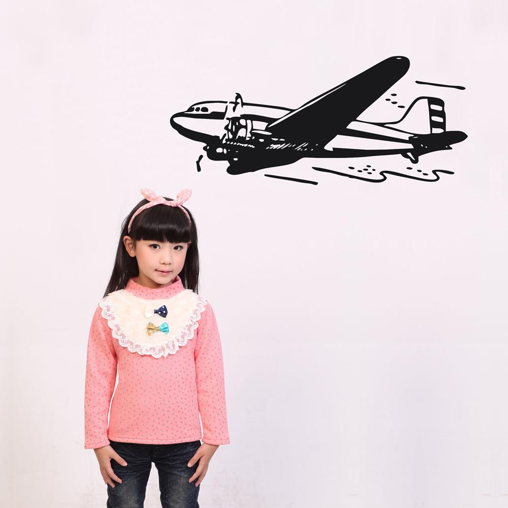 Amazing Old Airplane Designed Wall Sticker Pilot Eyes Store 